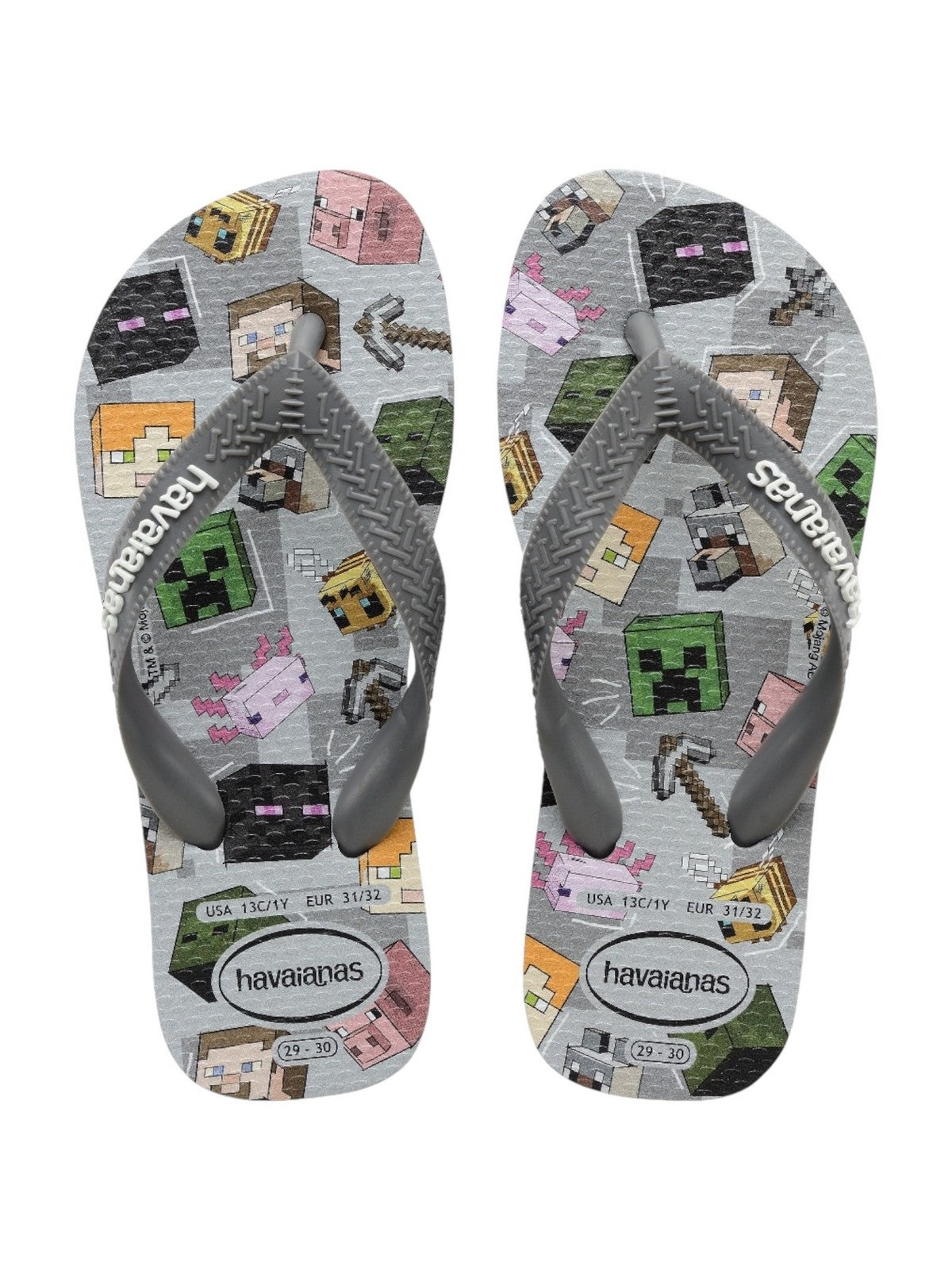HAVAIANAS Infradito Bambini e ragazzi Hav. Kids minecraft 4145125.5178 Grigio gioboutiqueweb
