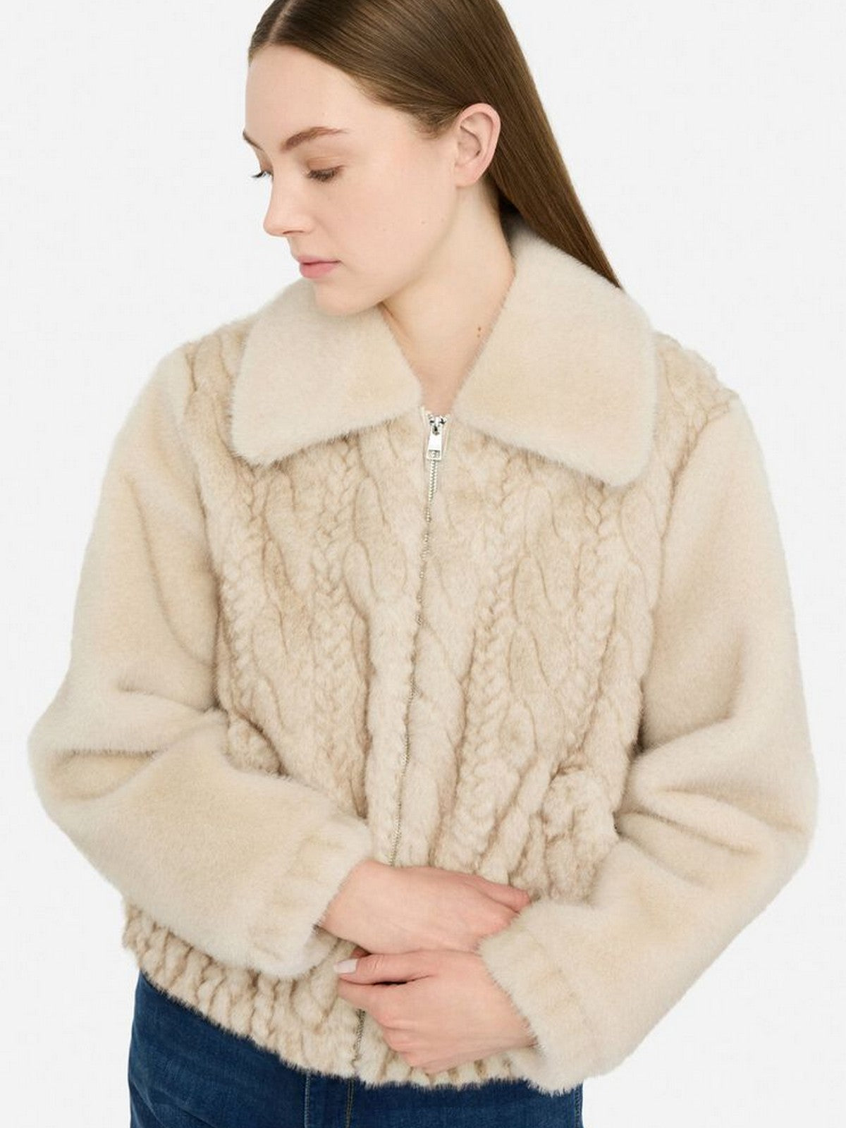 LIU JO WHITE Giubbino Donna MF5094E1044 W9868 NATURAL BEIGE