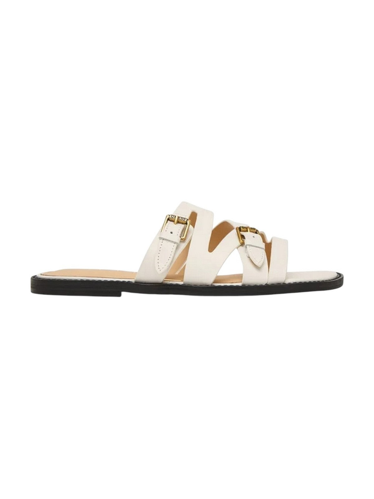GUESS Sandalo Donna GRAYDEN FLJGRY LEA03 WHITE WHITE