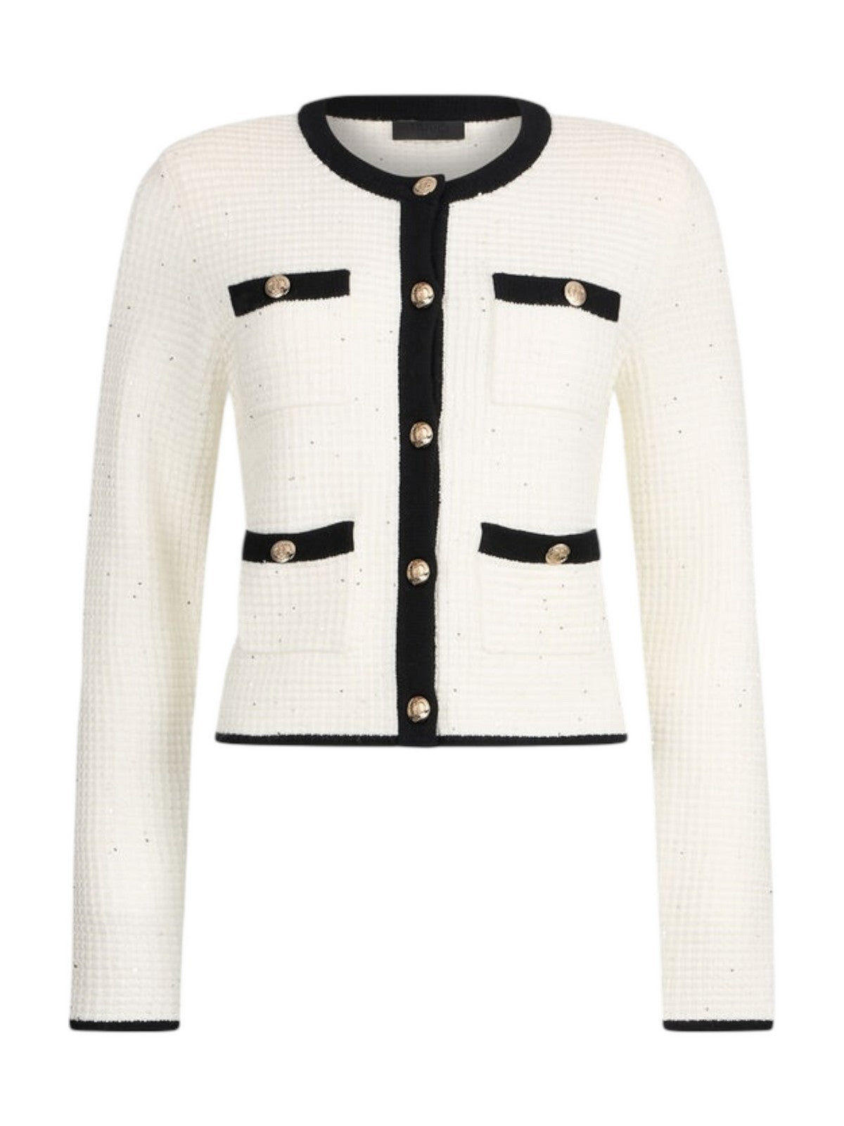 LIU JO BLACK Cardigan Donna CF5131MS18F 03A21 Latte/nero