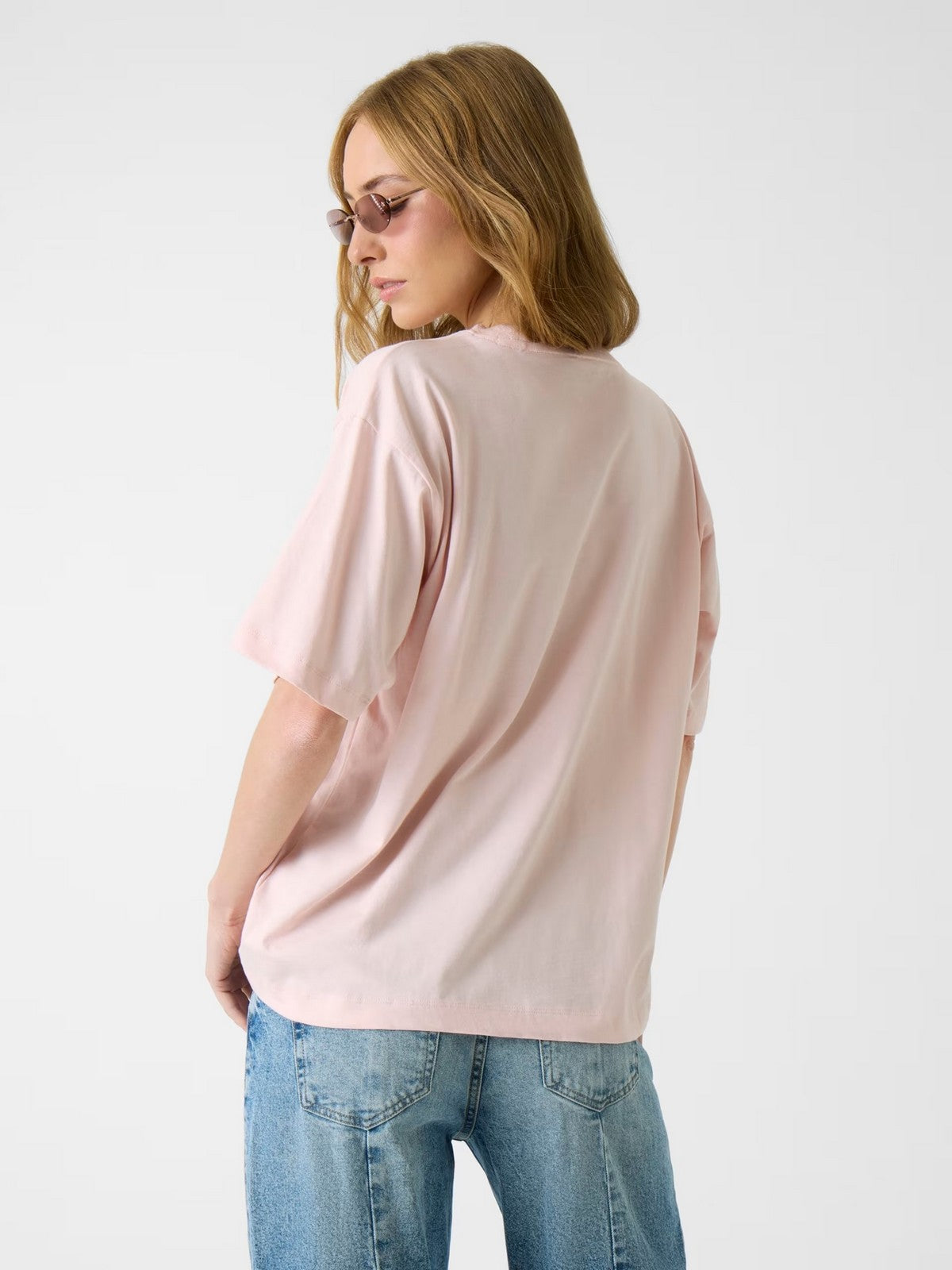 GUESS T-shirt Donna GJ SS CN OS AMERICAN TR TEE W4YI08 K8HM0 G6R4 BLUSH COTTON