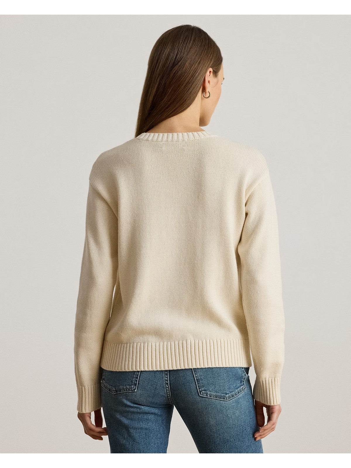 LAUREN RALPH LAUREN Maglione Donna RIEDNEE-LONG SLEEVE-PULLOVER 200979653 001 MASCARPONE CREAM