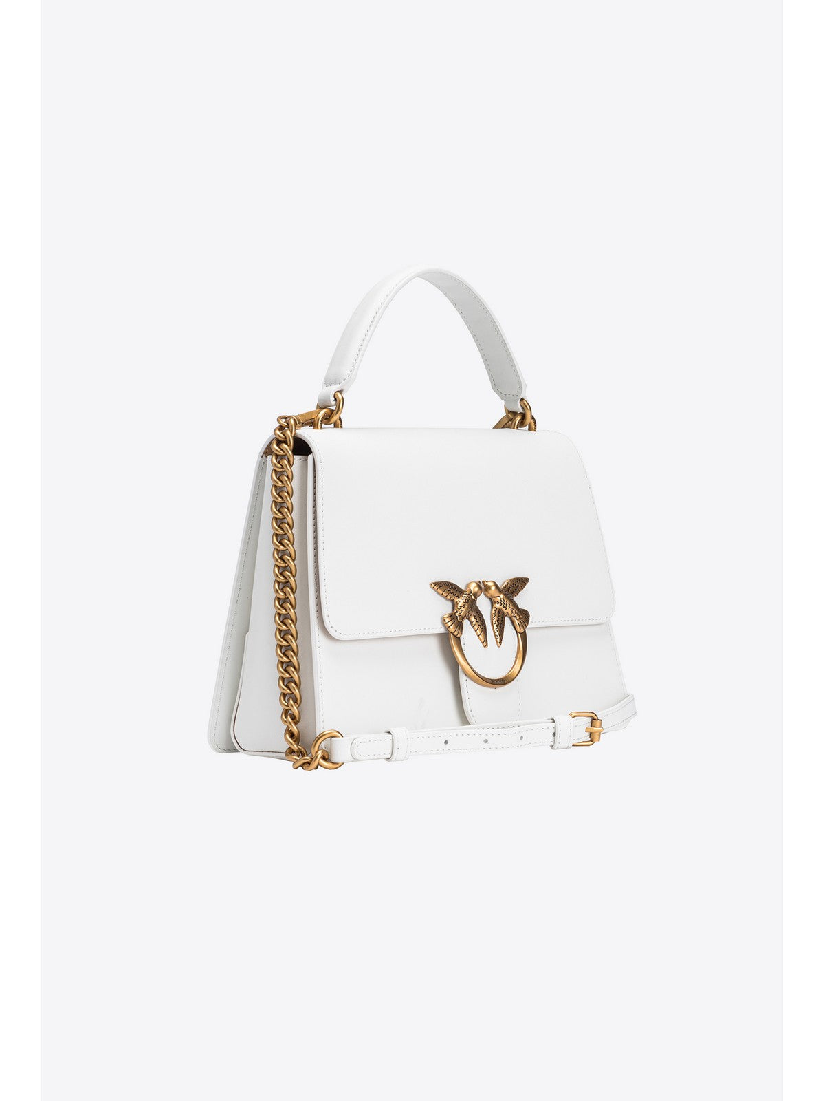 PINKO Borsa Donna Love One Top Handle Classic Li 100066-A0F1 Z15Q Bianco gioboutiqueweb