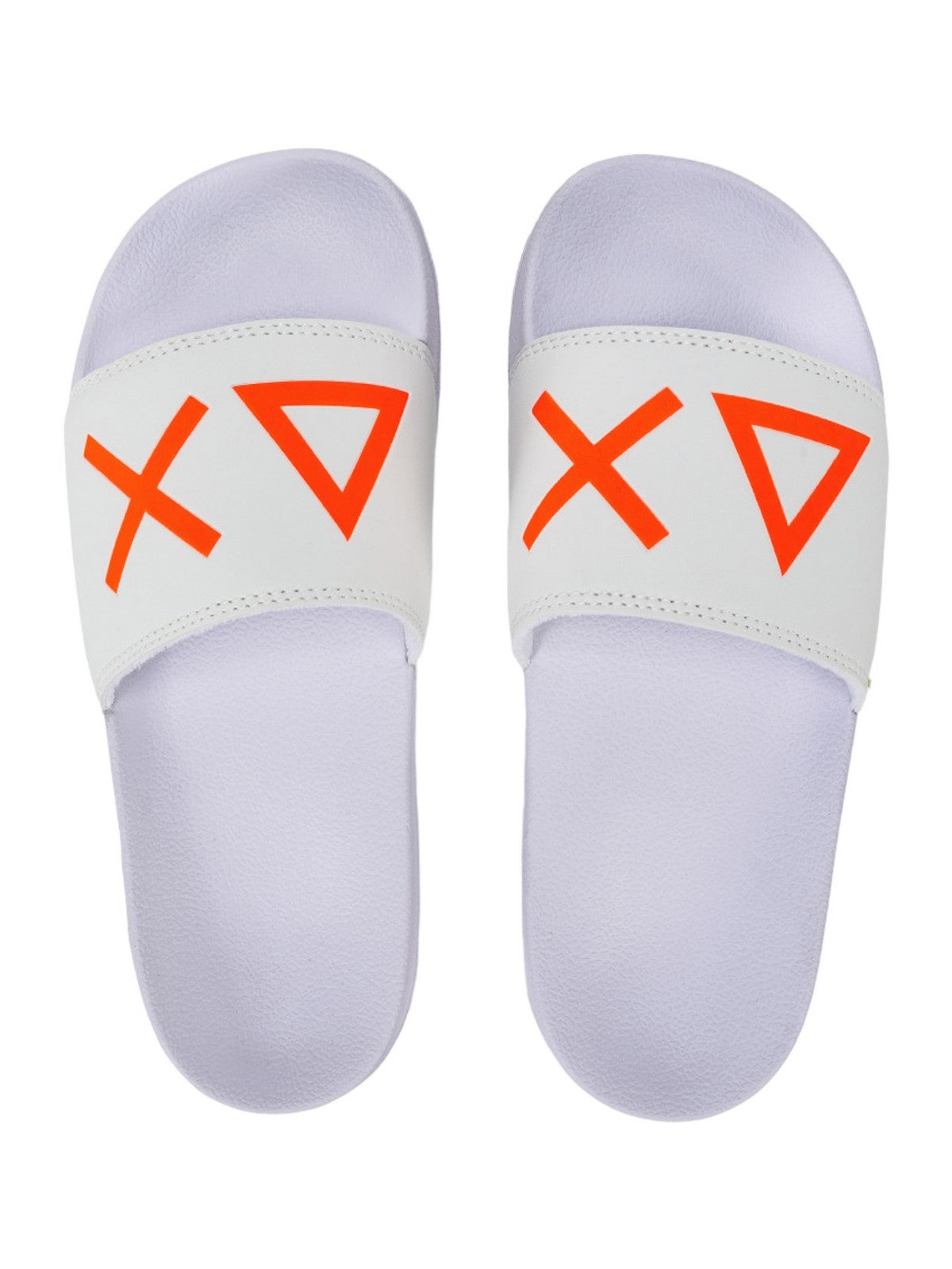 SUN68 Ciabatta Uomo Slippers Logo X34103 01 Bianco gioboutiqueweb