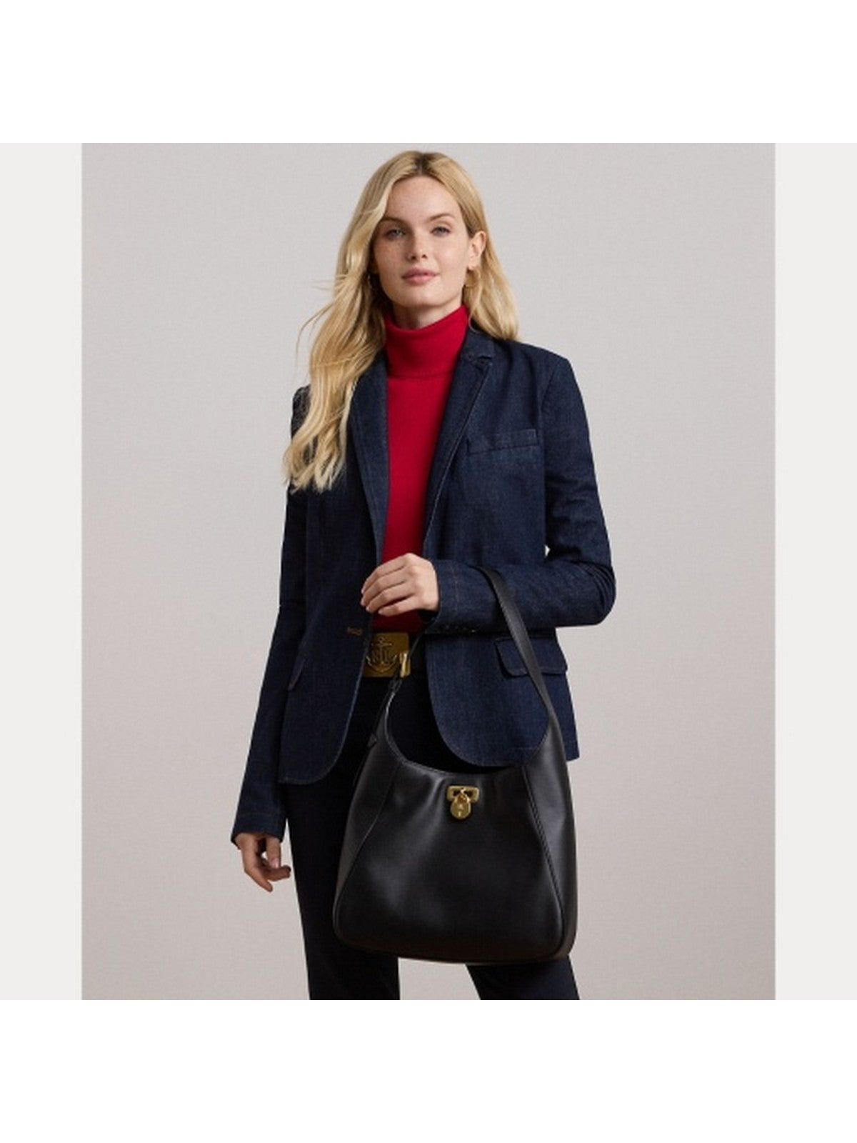 LAUREN RALPH LAUREN Borsa Donna TANNER LG SH-SHOULDER BAG-LARGE 431956790 002 Nero gioboutiqueweb