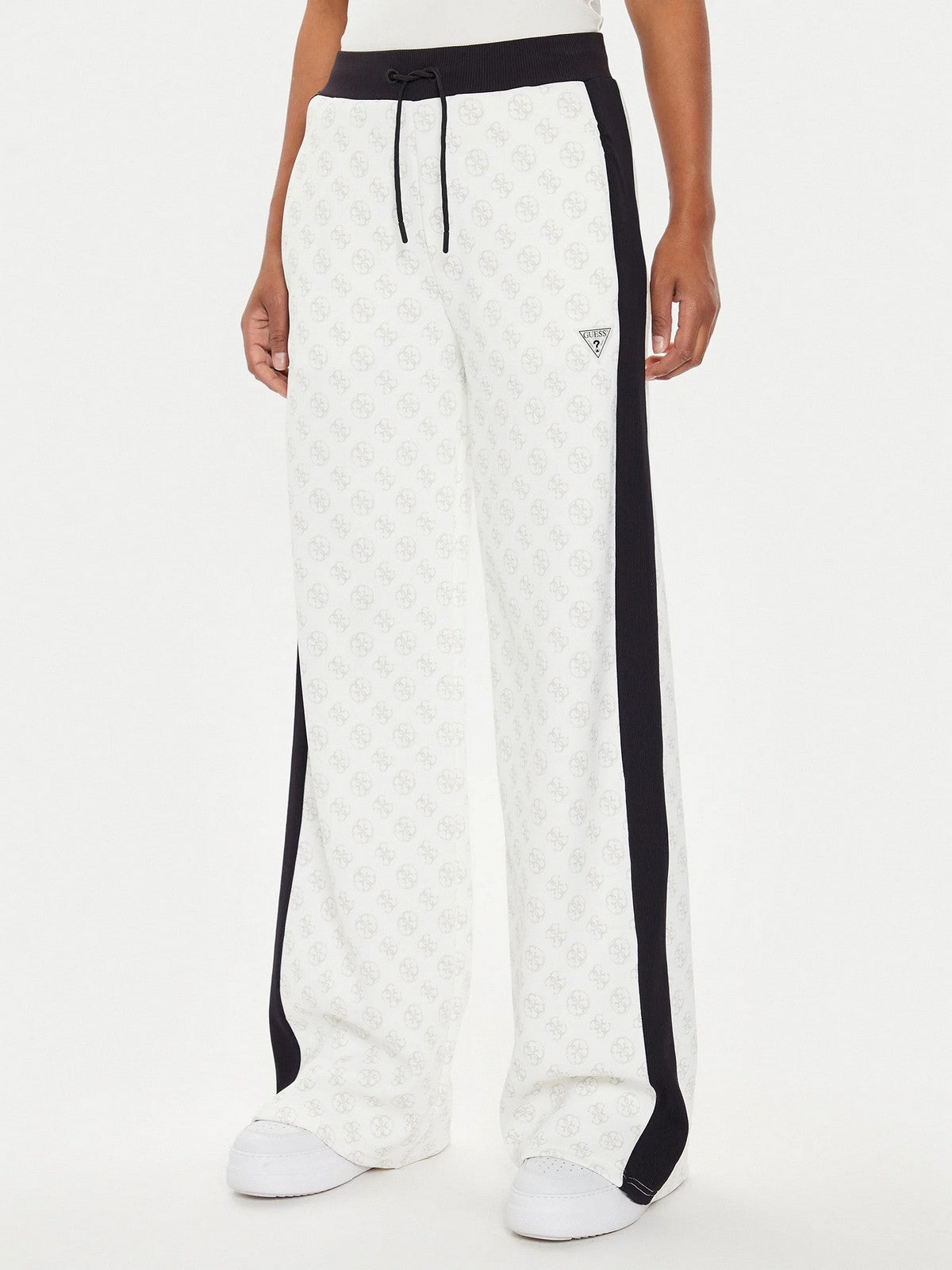 Guess Sport Pantalone Woman Ela 4g Straight Long Pands V4YB03 KB212 P1HA Beige