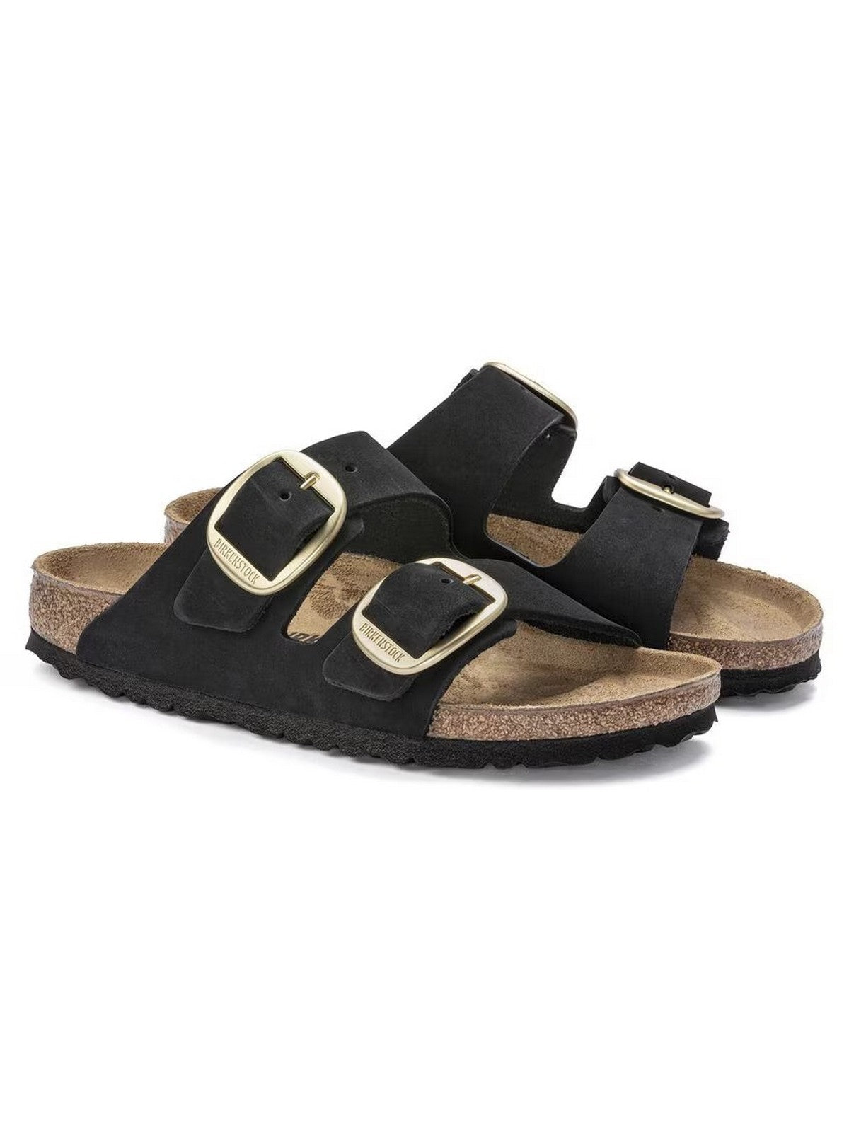 BIRKENSTOCK Sandalo Donna Arizona Big Buckle black, Nubuck Leather 1023290 Nero
