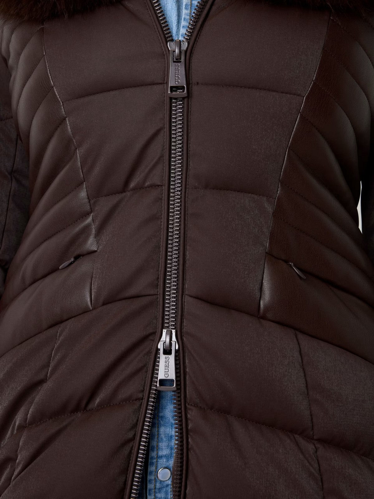 GUESS Piumino Donna NEW OXANA JACKET W4BL61 WGLZ0 G1EB REGAL BROWN