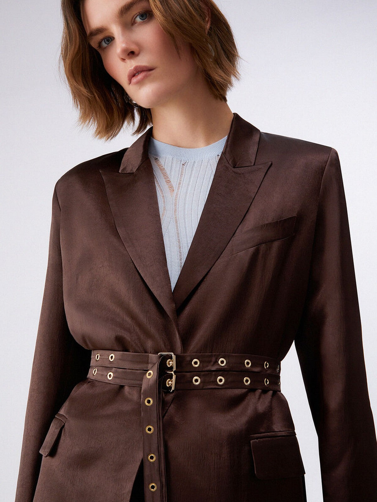 LIU JO BLACK Giacca Donna CA6146T450A P9576 Chocolate black