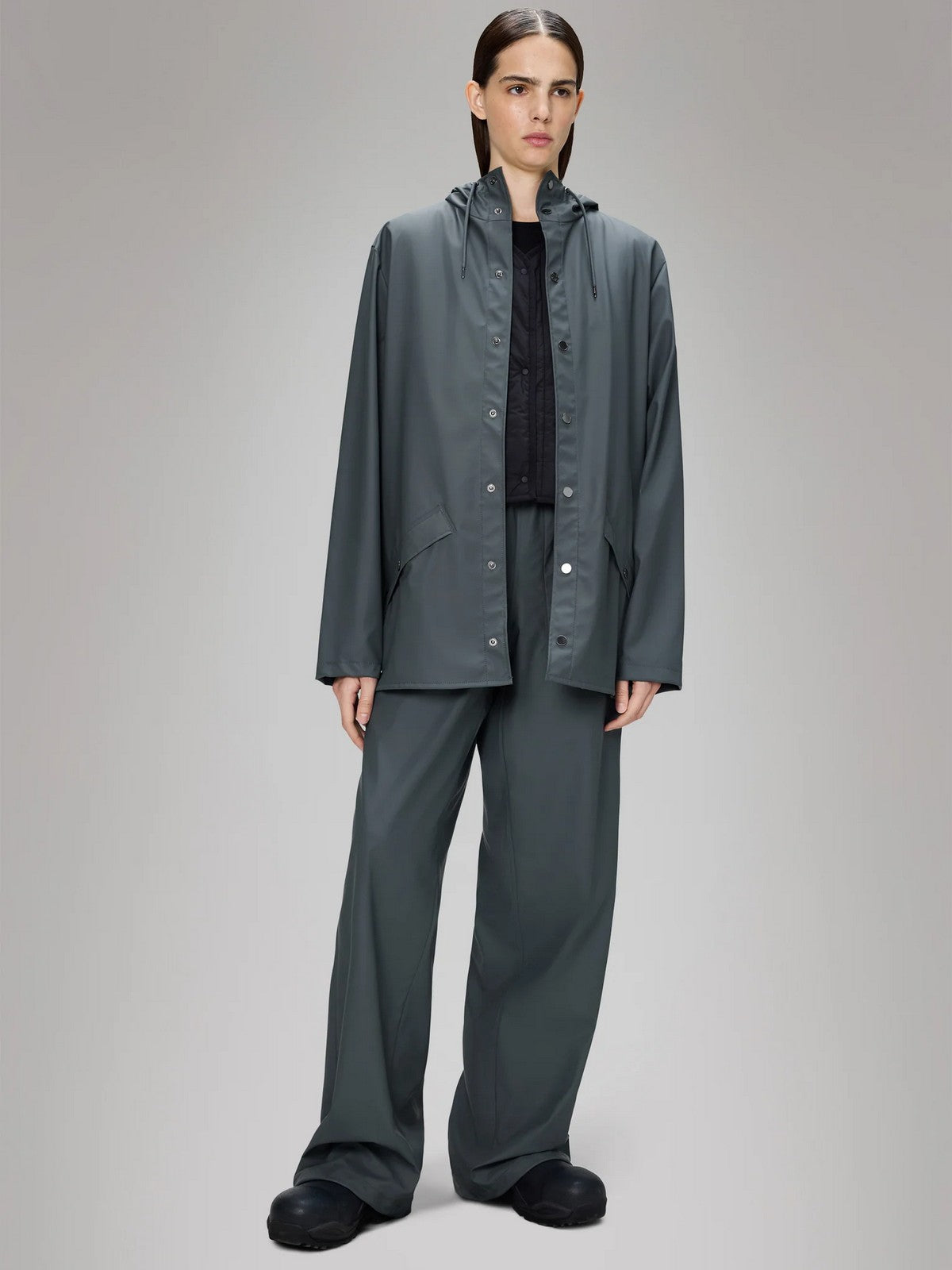 RAINS Giubbino Unisex adulto Jacket W3 12010 124 Lagoon Lagoon