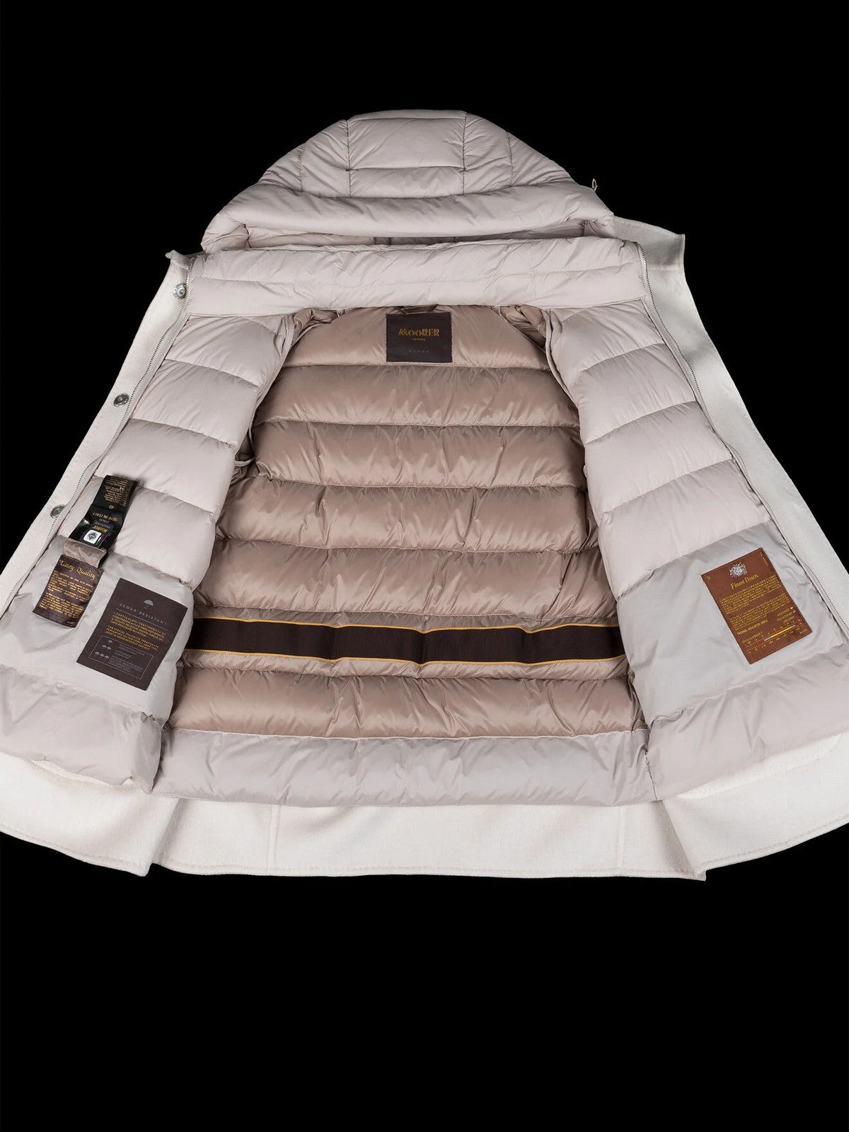 MOORER Piumino Donna NATISHA-CWB MODGI100980 TEPAG25 SABBIA/ANGORA