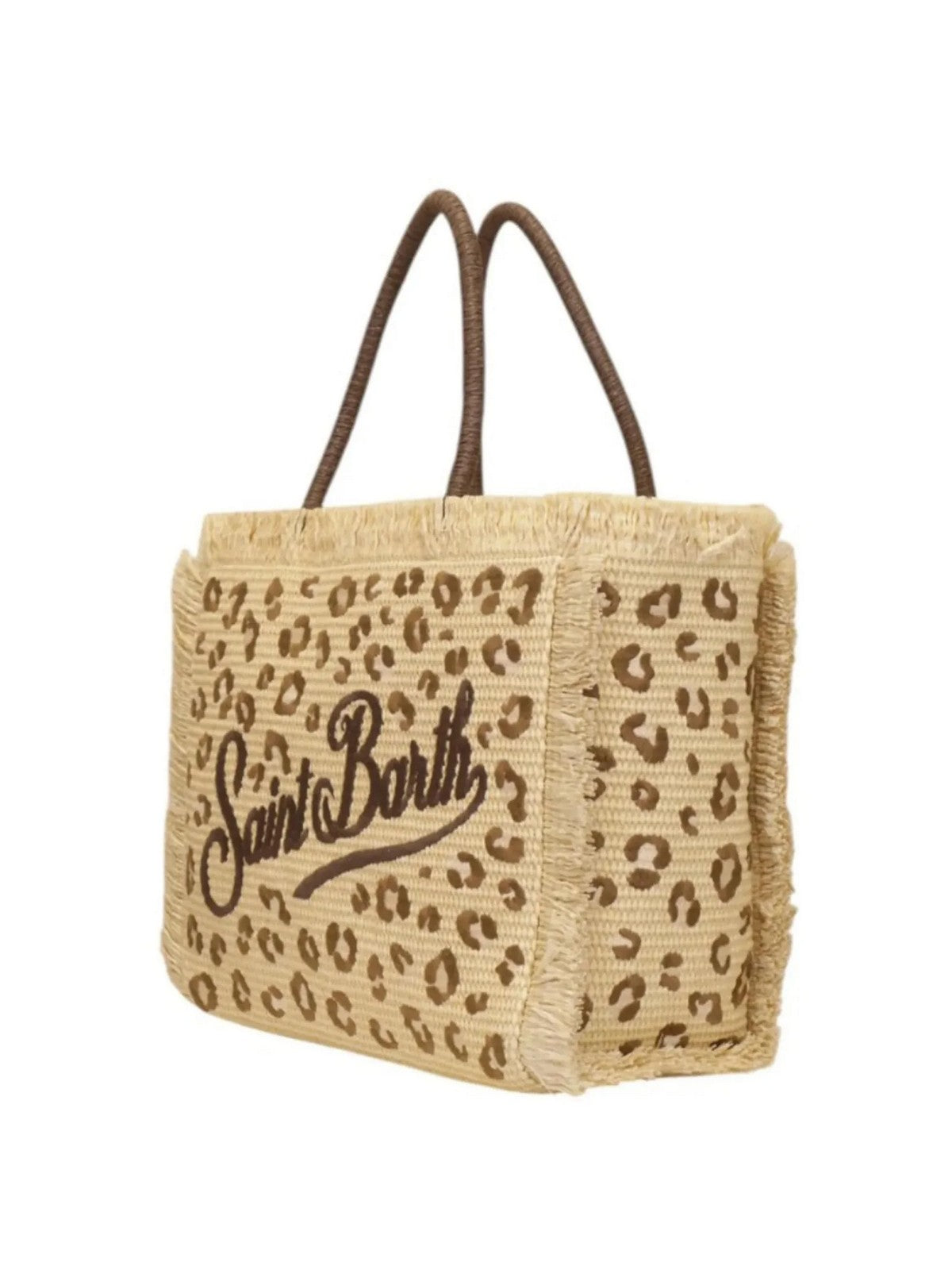 MC2 SAINT BARTH Borsa Donna VANITY STRAW N 00349L LEOPARD 18 EMB
