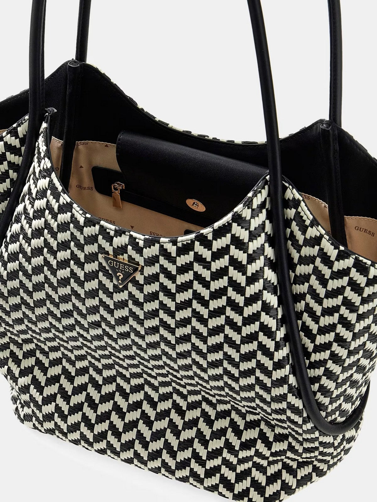 GUESS Borsa Donna TESSI 2 IN 1 TOTE HWWG76 91230 BML BLACK MULTI