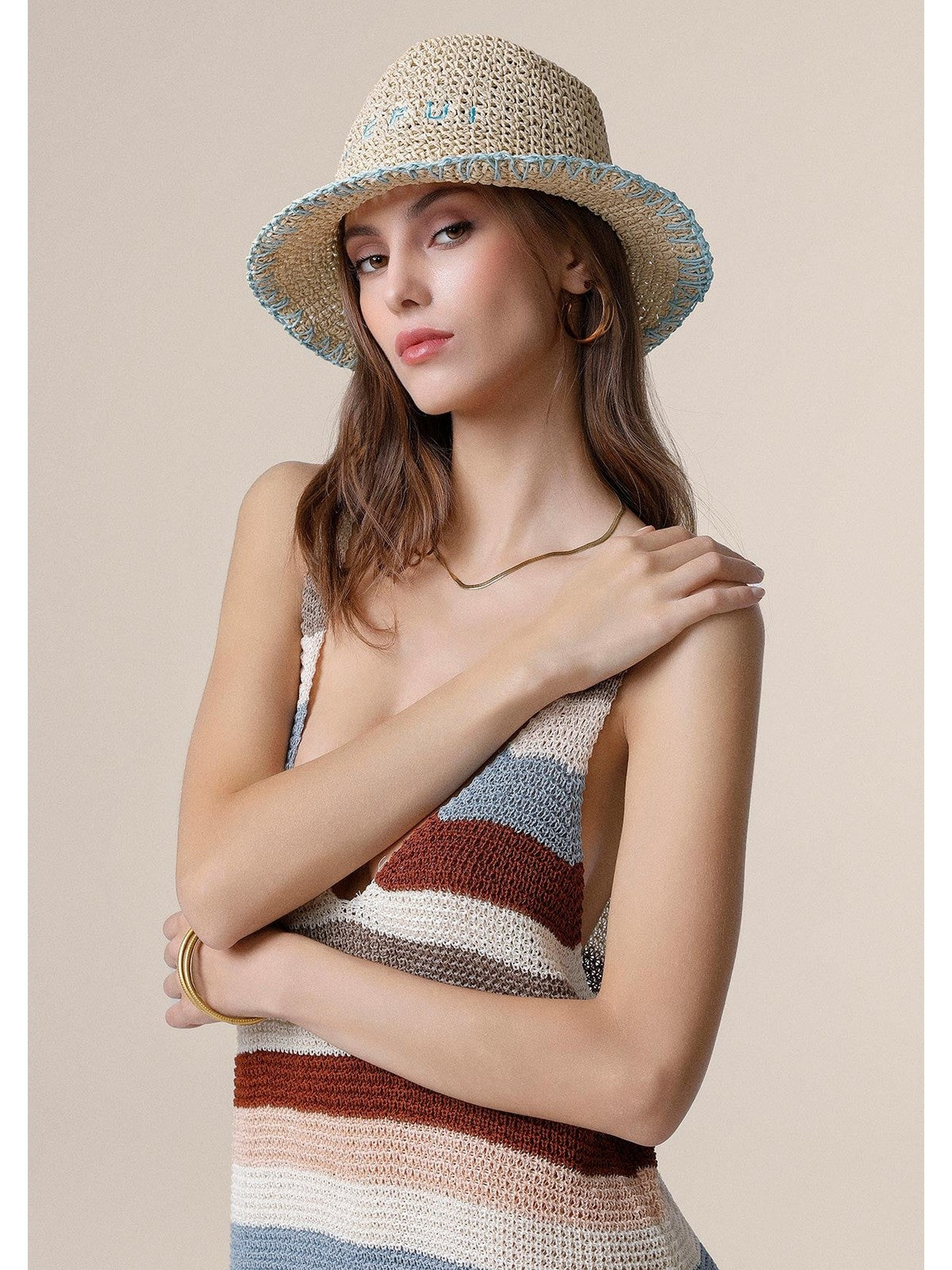 ME FUI Cappello Donna MA25-A025BG Beige gioboutiqueweb