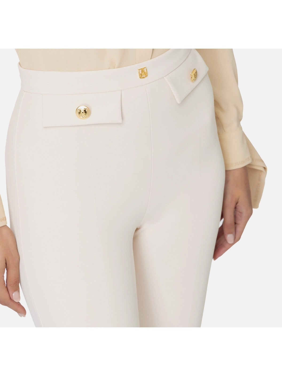 ELISABETTA FRANCHI Pantalone Donna PA02446E2 193 Bianco gioboutiqueweb