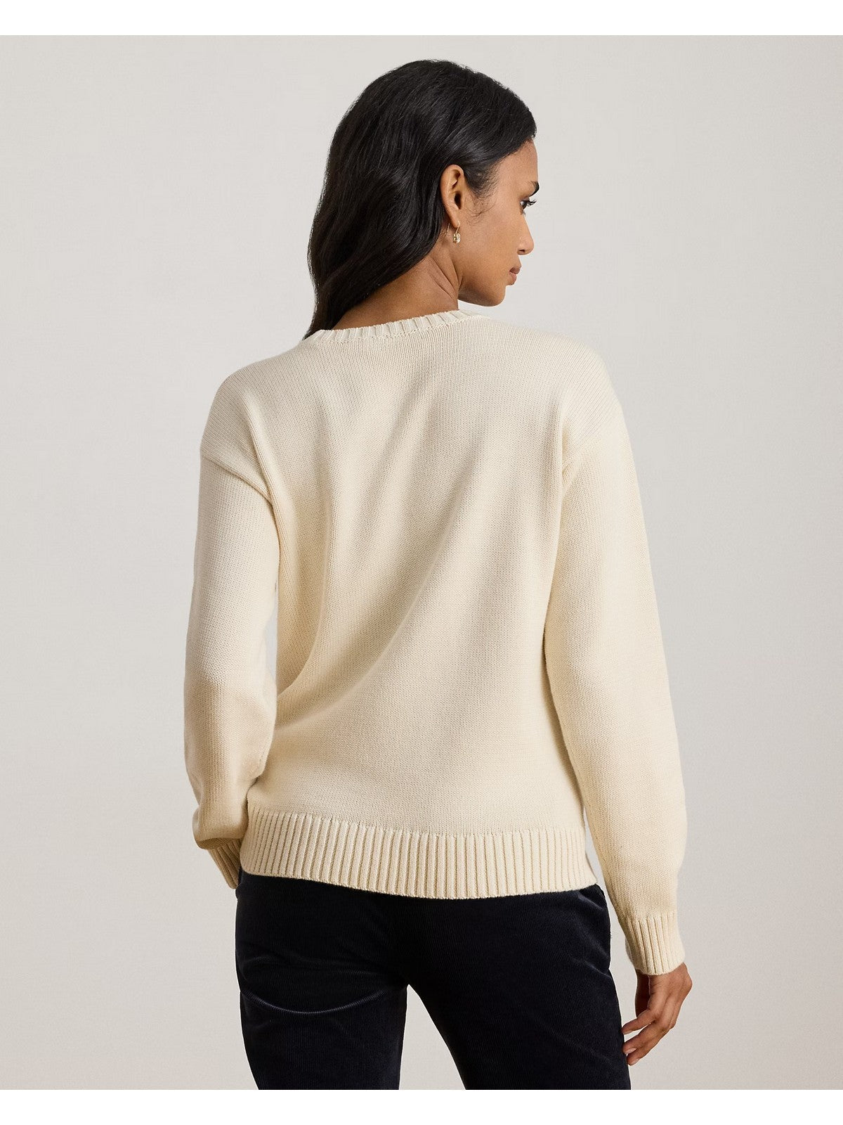 LAUREN RALPH LAUREN Maglione Donna RIEDNEE-LONG SLEEVE-PULLOVER 200P02074 001 MASCARPONE CREAM