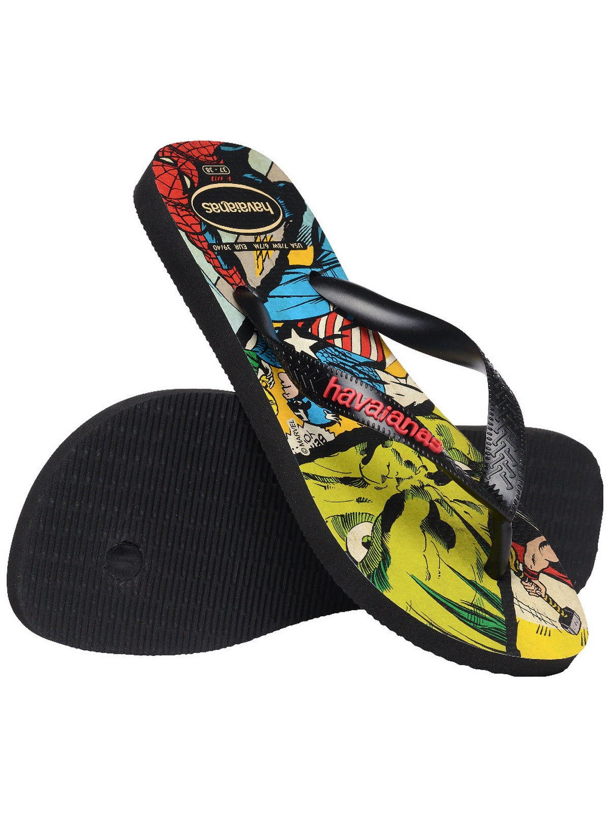 HAVAIANAS Infradito Uomo Hav. Top Marvel Classic 4147012.2563 Nero gioboutiqueweb