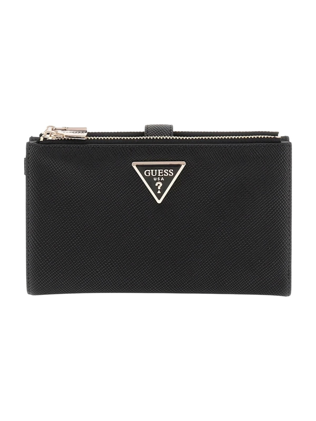 GUESS Portafoglio Donna LAUREL SLG DBL ZIP ORGANIZER SWZG85 00157 BLA Nero gioboutiqueweb