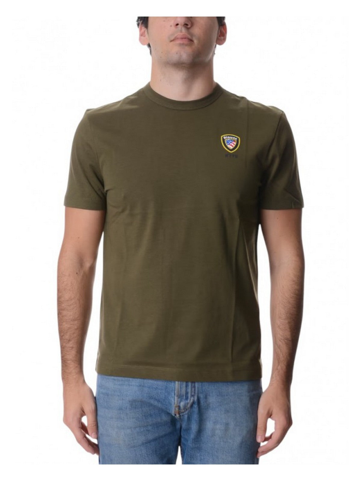 BLAUER T-shirt Uomo FAXON 25SBLUH02194 004547 647 Verde gioboutiqueweb