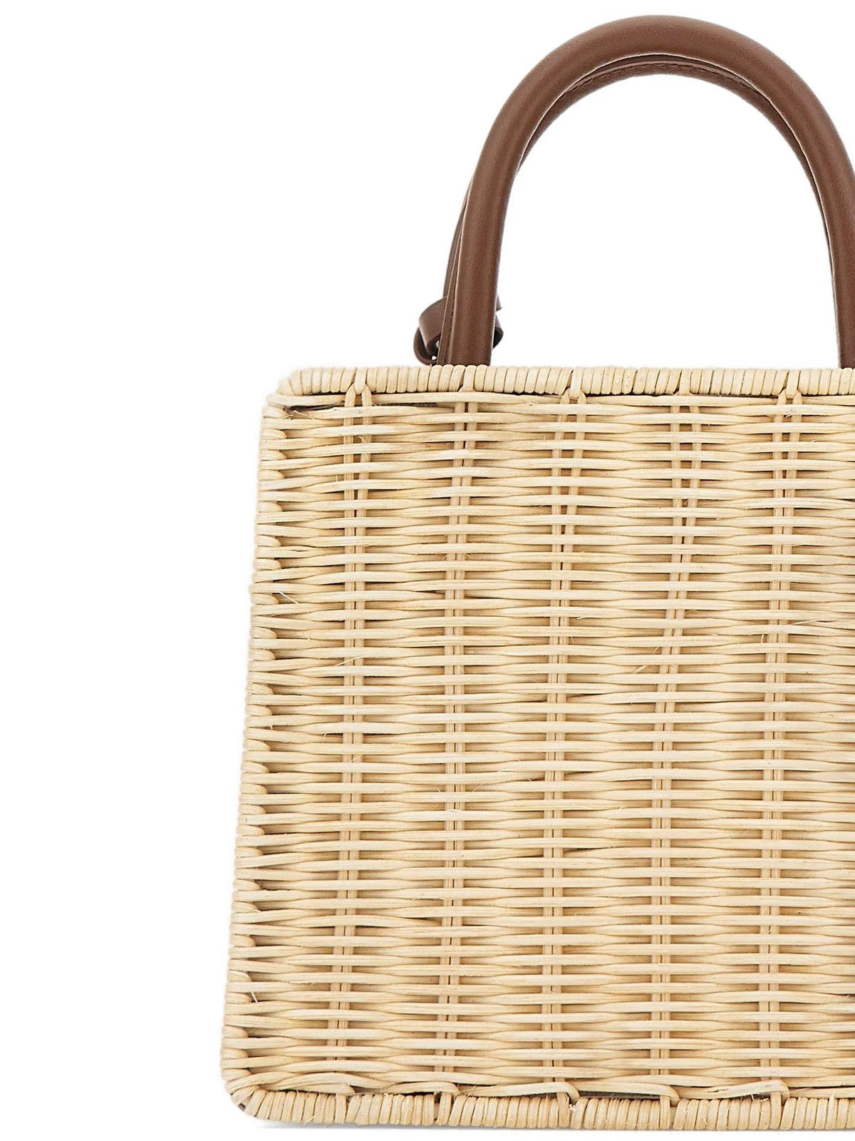 MC2 SAINT BARTH Borsa Donna SHOP BAG MINI 01737L STRAW LEATHER 1119