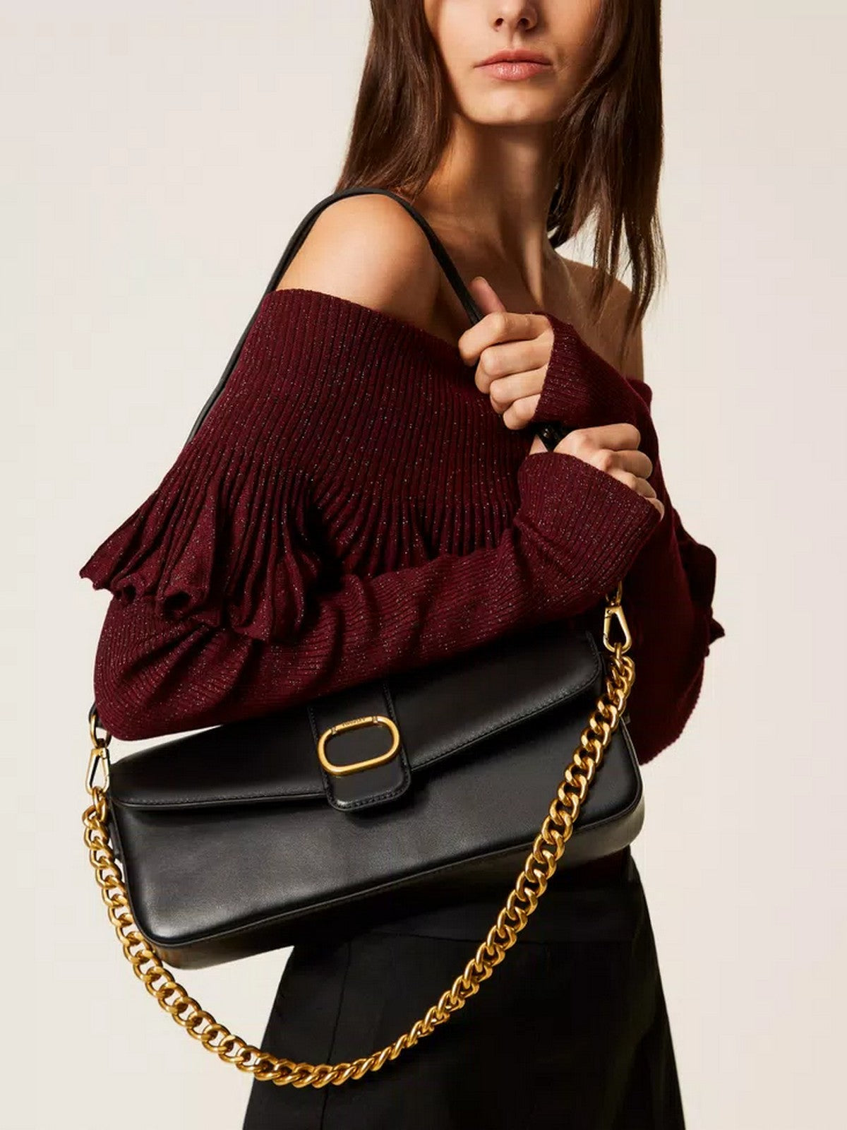 TWINSET Borsa Donna AMIE LEATHER 252TD836A 00006 Nero