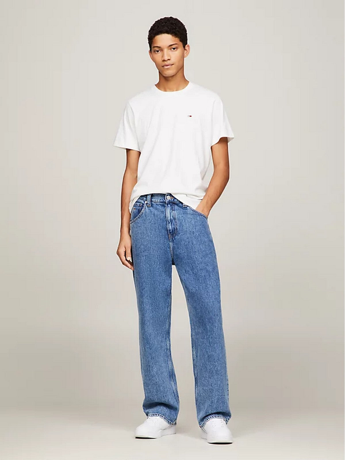 TOMMY HILFIGER T-Shirt e Polo Uomo DM0DM09598 YBR Bianco