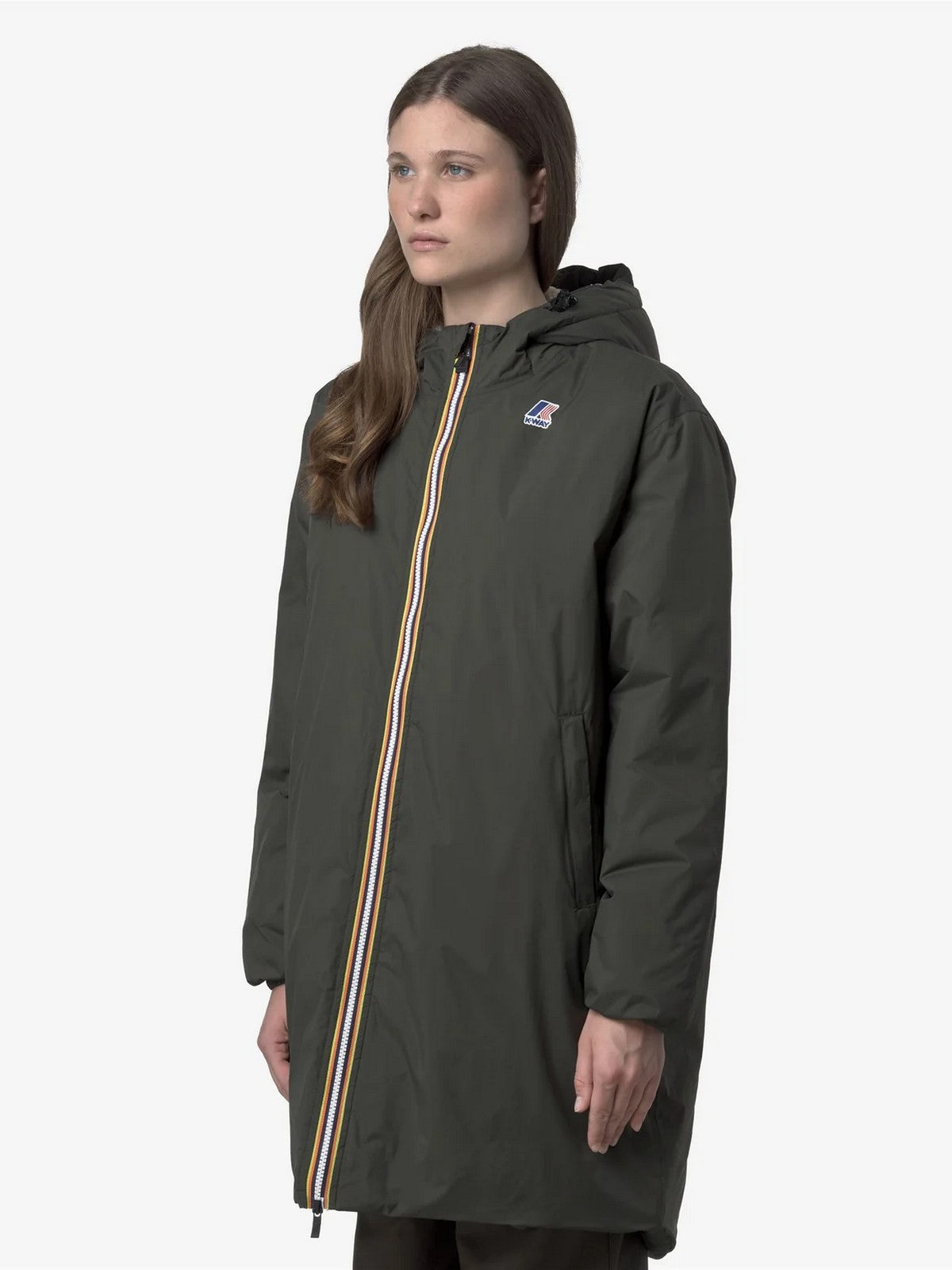 K-WAY Giubbino Uomo LE VRAI 4.0 EIFFEL EAST ORSETT K21516W WMR GREEN BLACKISH