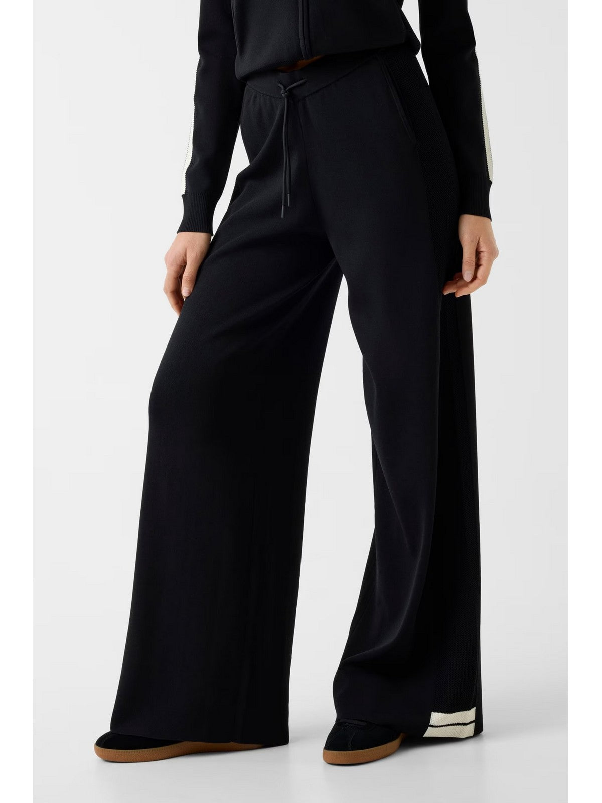 GUESS SPORT Pantalone Donna GABRY STRAIGHT PANT SWTR V6GB06 Z0651 JBLK Jet Black A996
