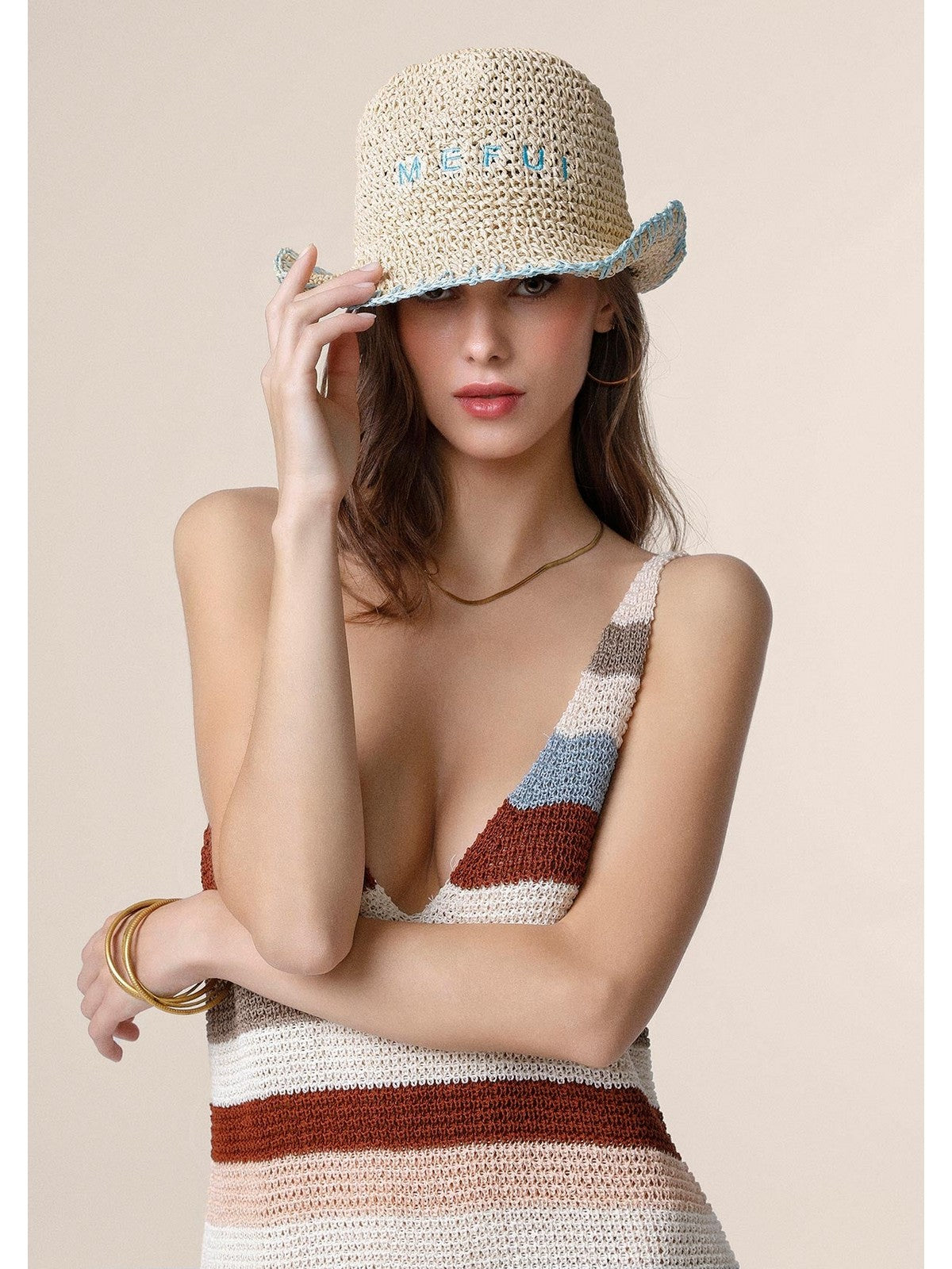 ME FUI Cappello Donna MA25-A025BG Beige gioboutiqueweb