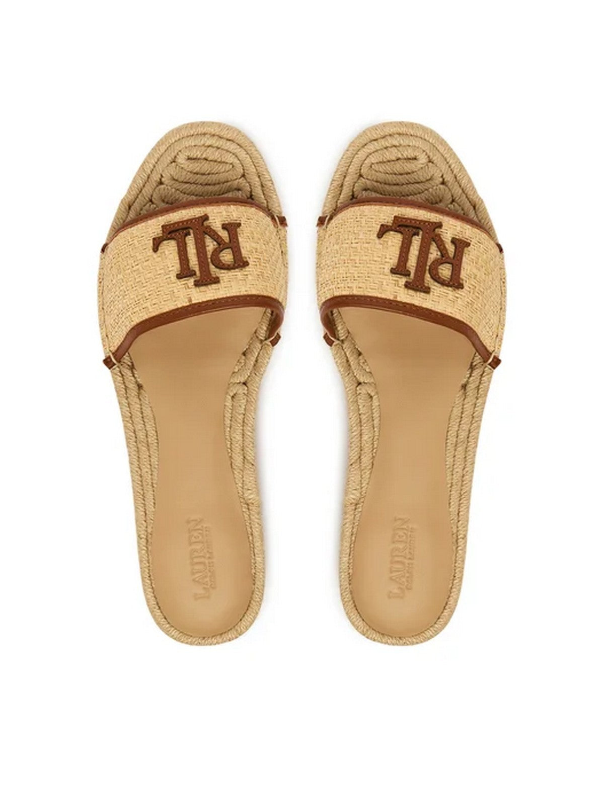LAUREN RALPH LAUREN Ciabatta Donna 802P06398 003 NATURAL/LAUREN TAN