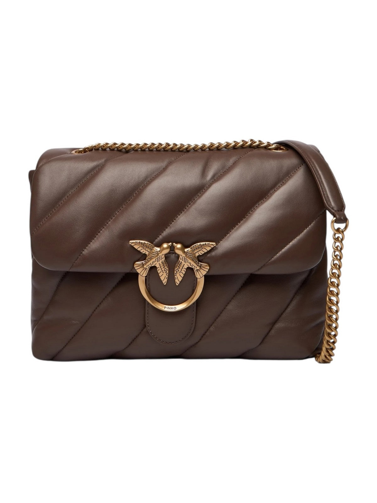PINKO Borsa Donna Love Puff Big Cl Sheep Nappa 100037-A0F2 L74Q MARRONE CASTANO