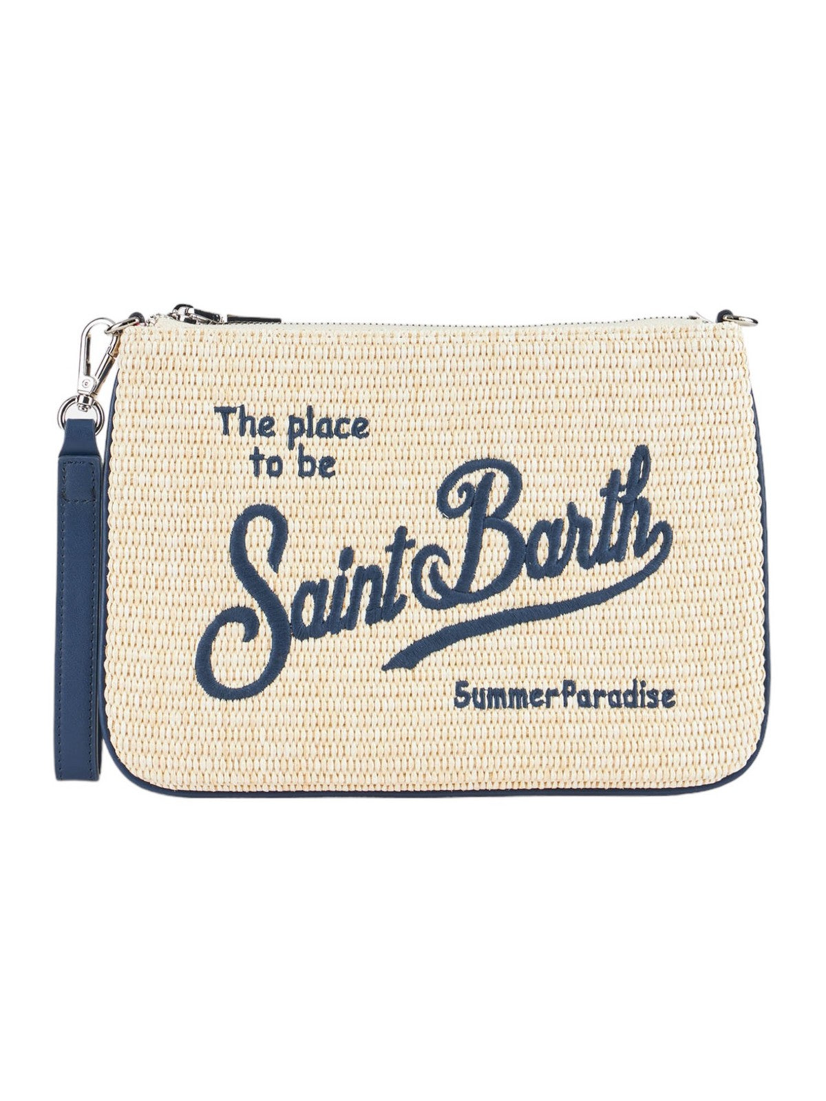 Mc2 Saint Barth Pochette Donna Parisienne Straw 02783F Blue