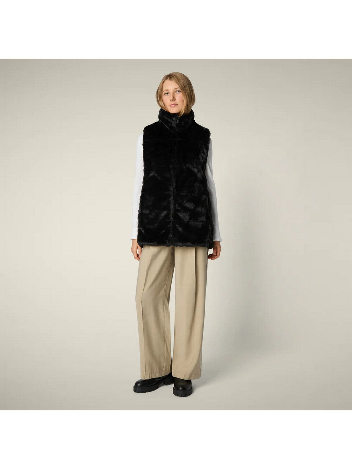 SAVE THE DUCK Gilet Donna NIVES D82493W FURY21 10000 BLACK