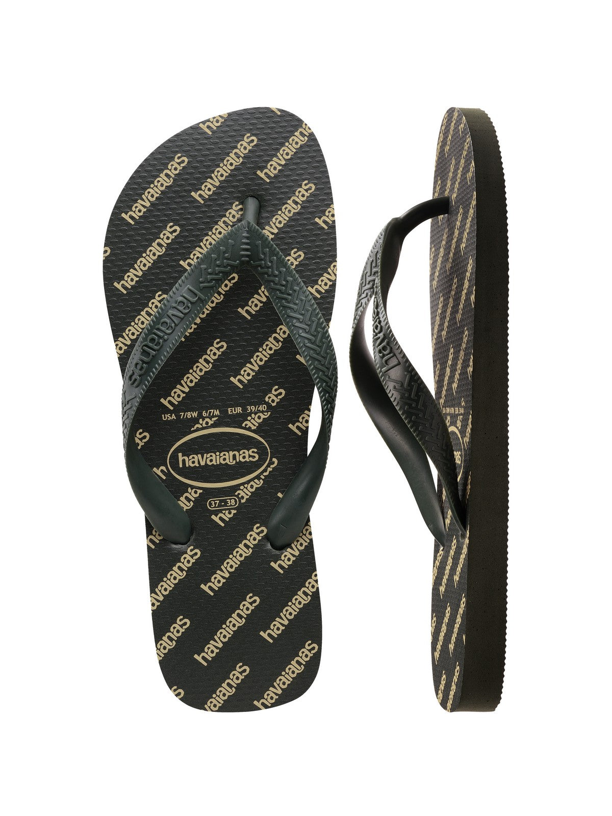 HAVAIANAS Infradito Uomo Top logomania essential 4149891.4896 Verde gioboutiqueweb