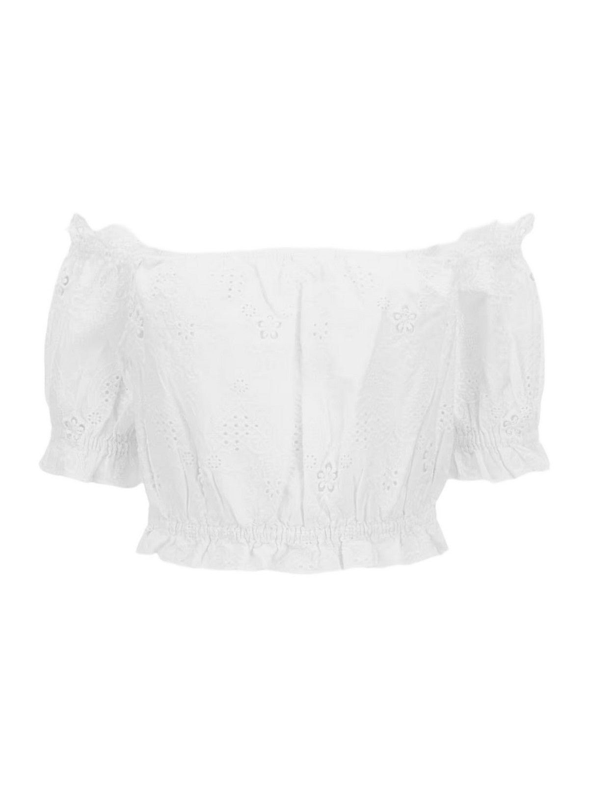 GUESS Top Donna Off Shoulder Frida T W4GH40 WG4F0 G011 Bianco gioboutiqueweb