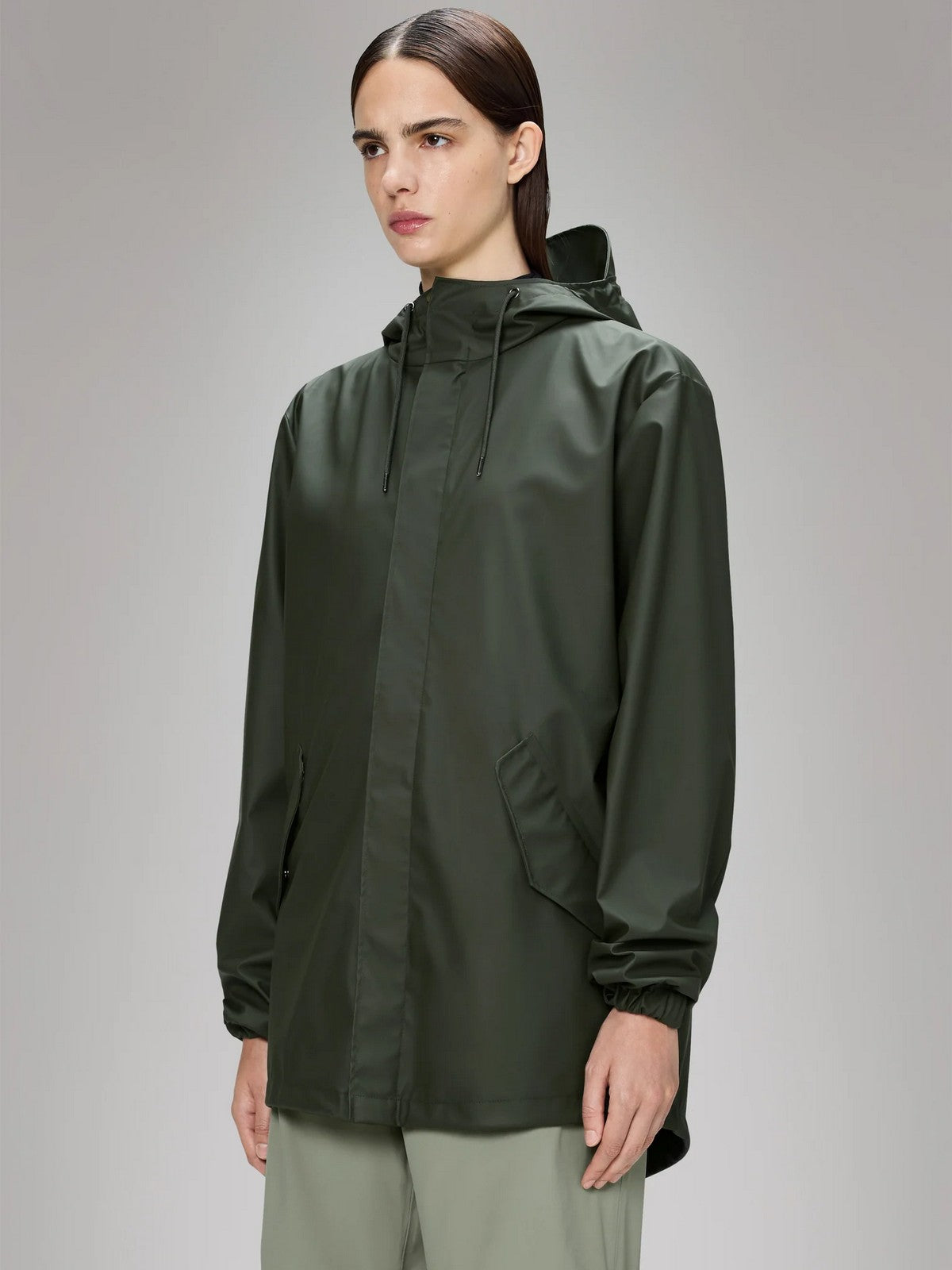 RAINS Giubbino Unisex adulto Fishtail Jacket W3 18010 03 Green GREEN