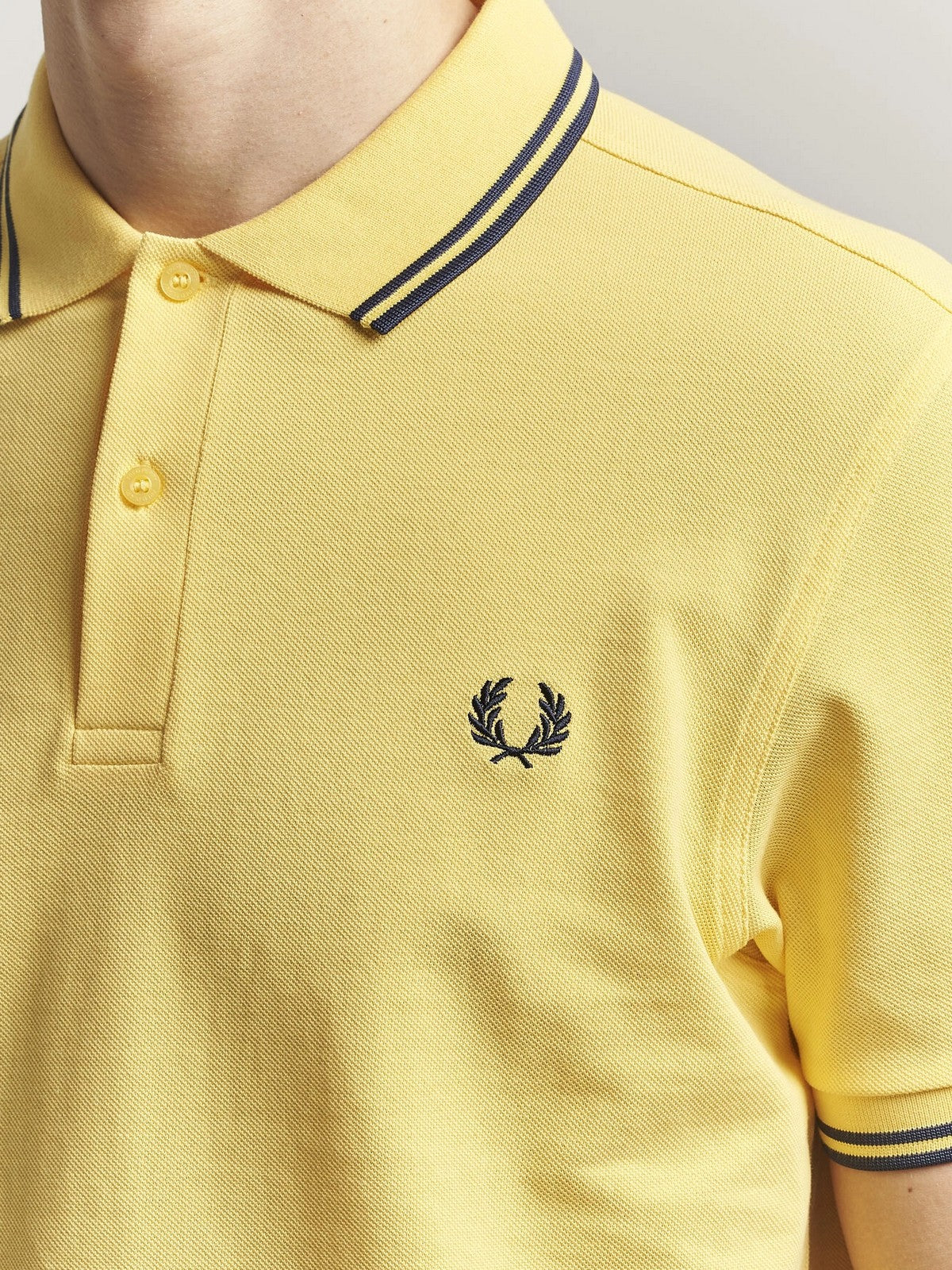 FRED PERRY Polo Uomo FP TWIN TIPPED FRED PERRY SHIRT FP-M3600P-57 06B LMNBRLY/TNSBLUE