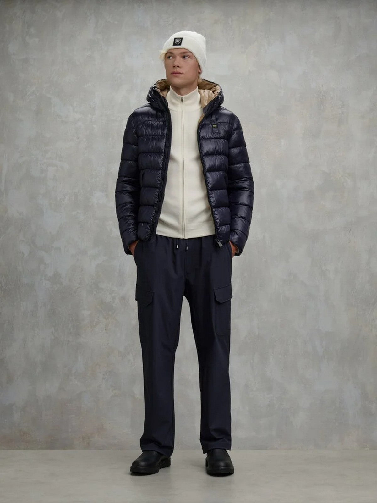 BLAUER Piumino Uomo ADAMS 25WBLUC02079 005958 888TB BLU int. TABACCO