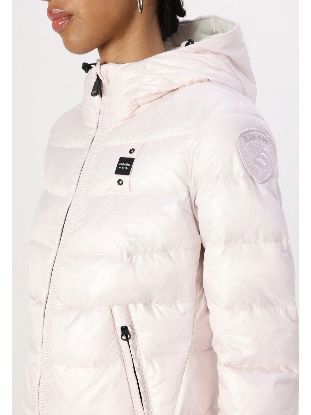 BLAUER Piumino Donna CAROLL 25SBLDC02234 006648 100 BIANCO OTTICO gioboutiqueweb