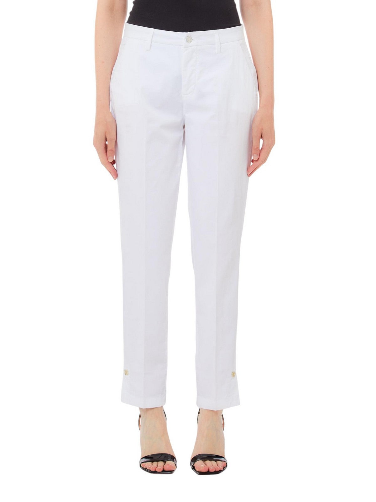 LIU JO WHITE Pantalone Donna WA5449T4810 11111 BIANCO OTTICO gioboutiqueweb