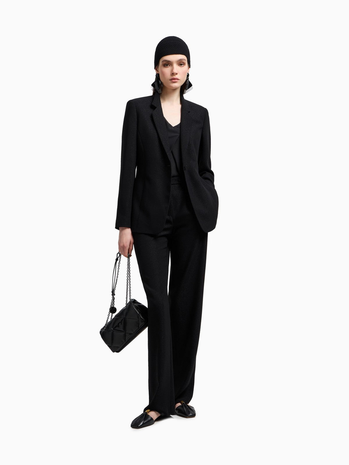 EMPORIO ARMANI Pantalone Donna EW002204 AF12528 UC001 Nero gioboutiqueweb