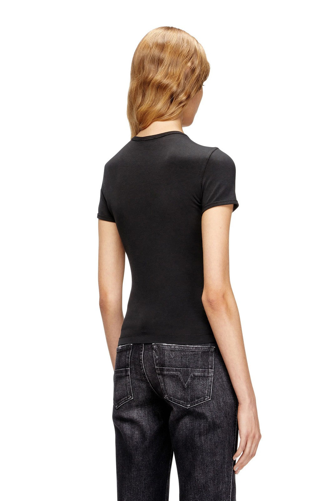 DIESEL Women's T-shirt T-UNCUTIESLONG-OD T-SHIRT A19917 0AHQH 900 001 - BLACK