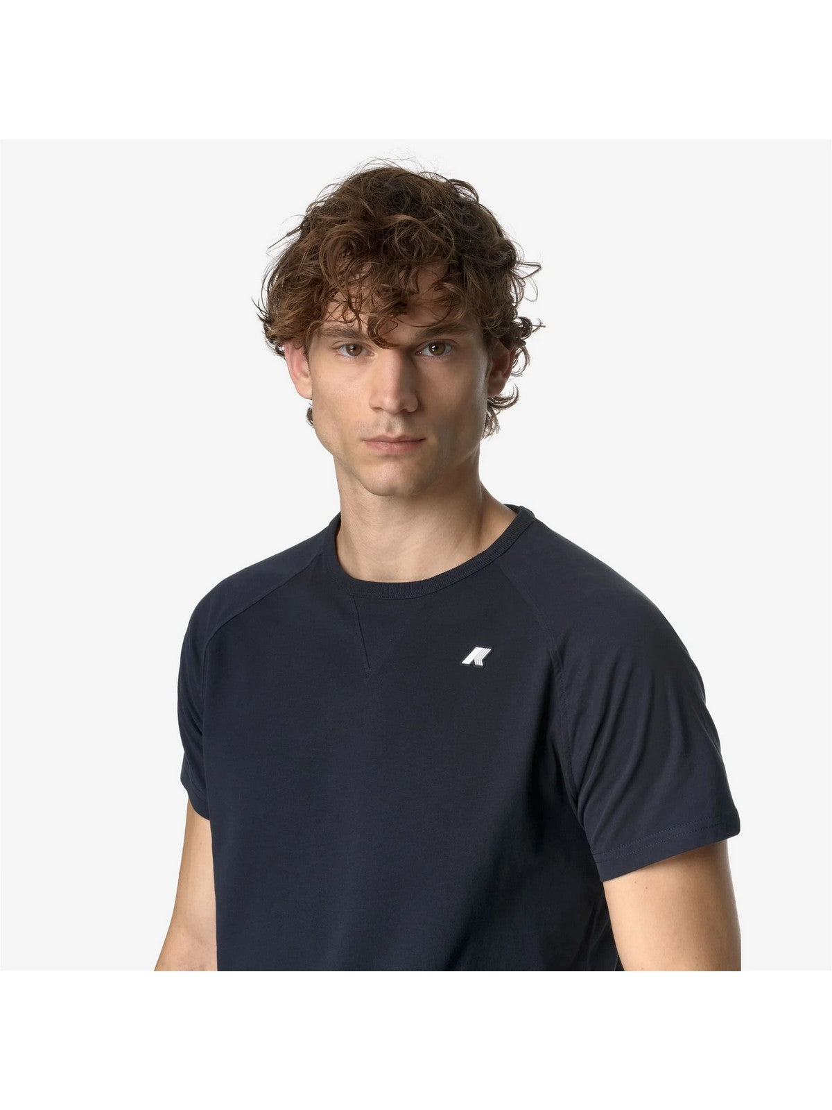 K-WAY T-Shirt e Polo Uomo EDWING JS PEACH K2125KW K89 Blu gioboutiqueweb