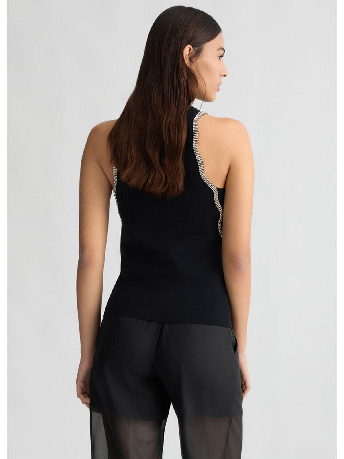 LIU JO WHITE Top Donna WA5224MS55N 22222 Nero gioboutiqueweb