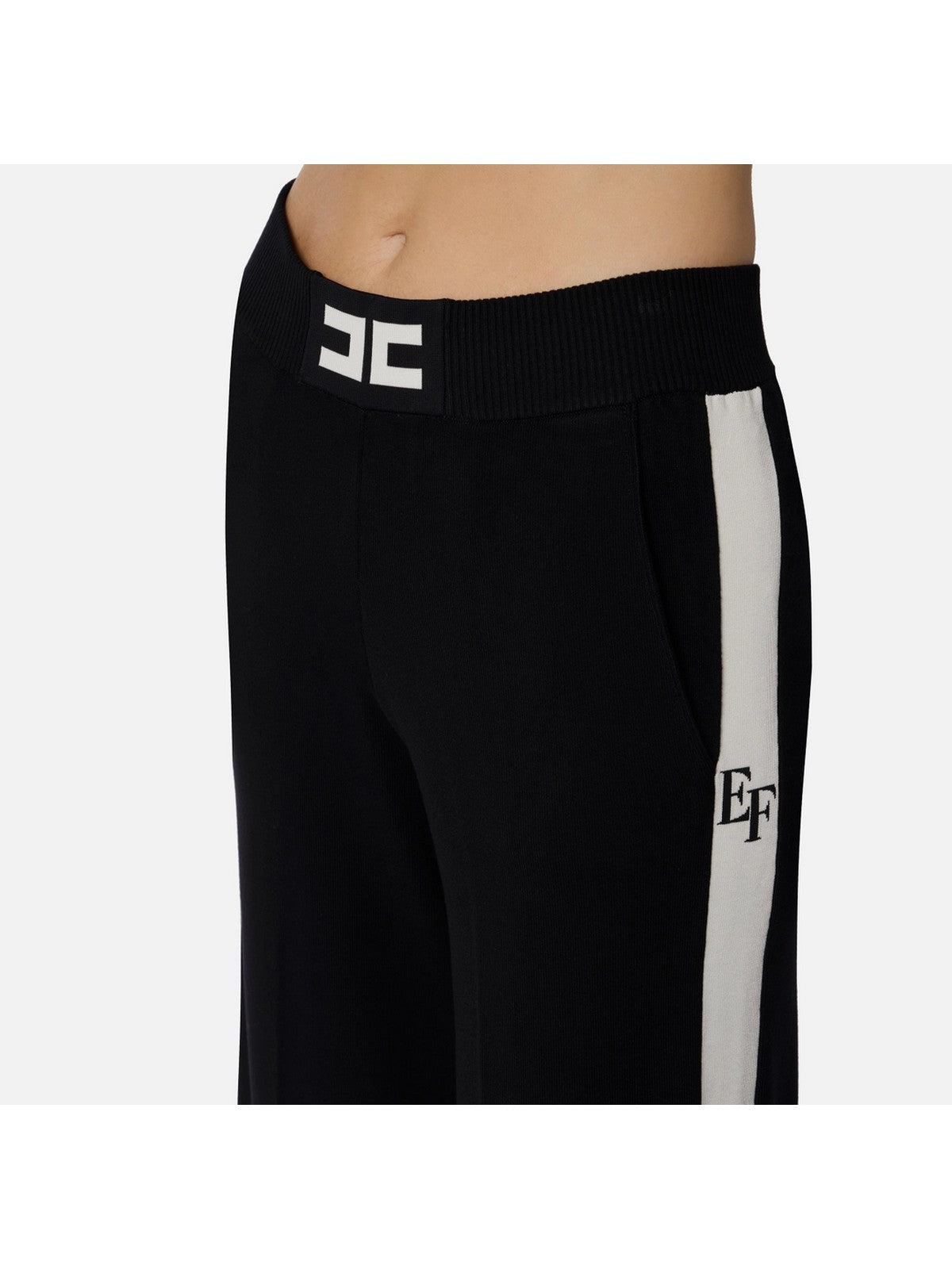 ELISABETTA FRANCHI Pantalone Donna KP69S56E2 EF3 NERO/MILK