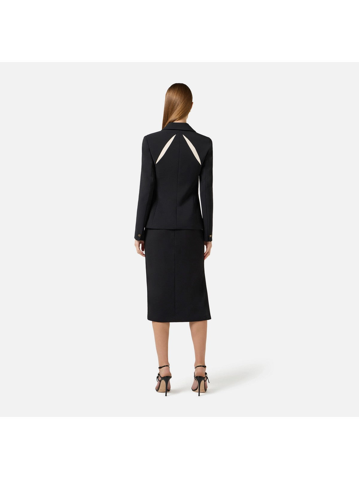 ELISABETTA FRANCHI Giacca Donna GI19861E2 685 NERO/BURRO gioboutiqueweb