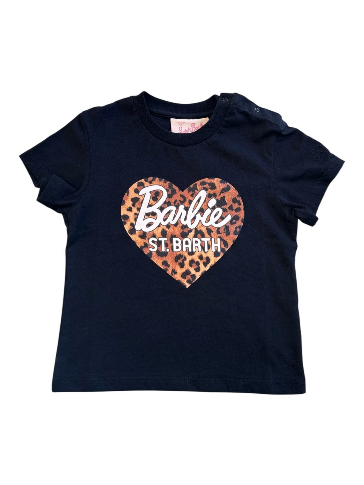 MC2 SAINT BARTH T-shirt Bambine e ragazze ELLY 03489H BARBIE SB SAND LEOPARD HEART 00 gioboutiqueweb