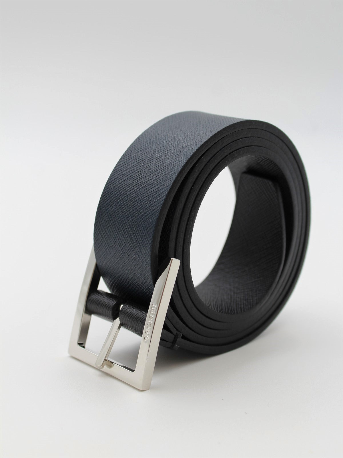 Orciani Saffiano Man belt Double U08311 SID N+T Nero