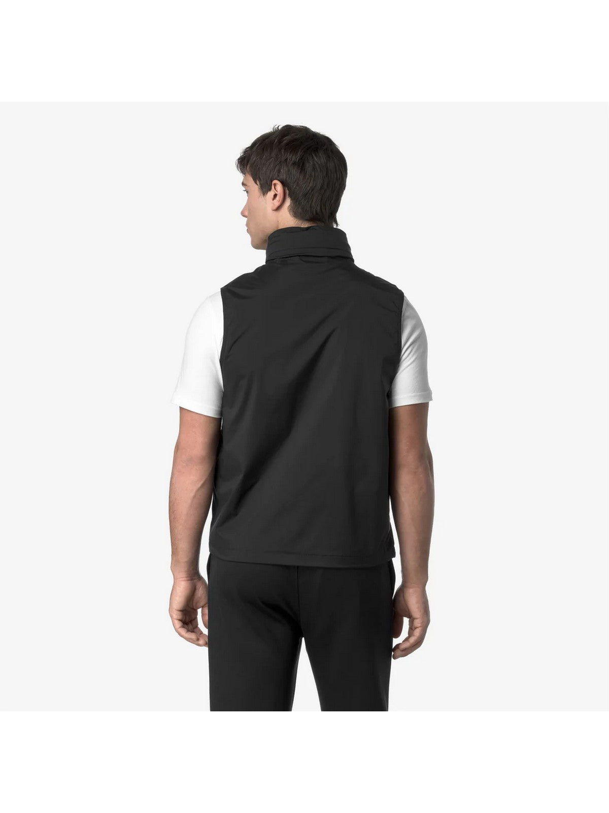 K-WAY Gilet Uomo Valen Stretch Nylon Jersey K3123TW USY Nero gioboutiqueweb