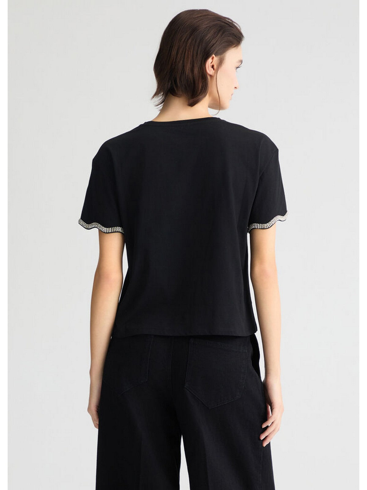 LIU JO WHITE T-shirt Donna WA5182JS904 22222 Nero